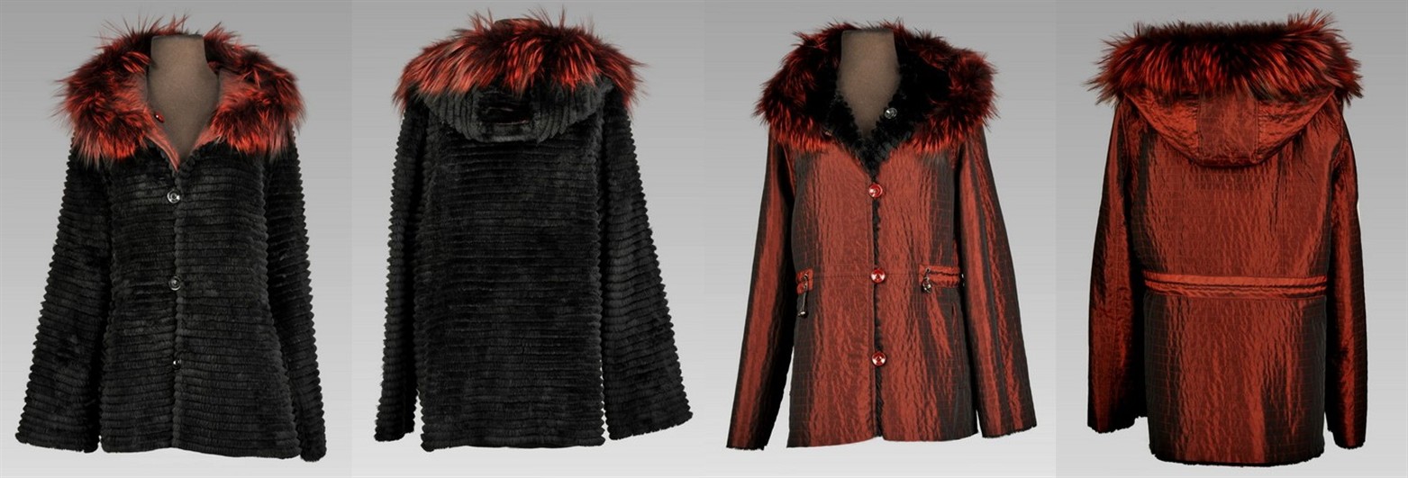 Black sheared ribbed Beaver reversible to fabric coat Size 12 Length 29</BR><font size="+2">$1450.00<font>