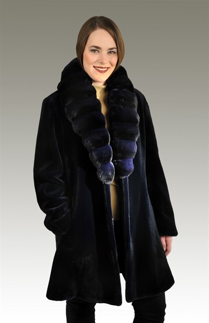 Nave Blue Sheared Beaver w/ Chinchilla